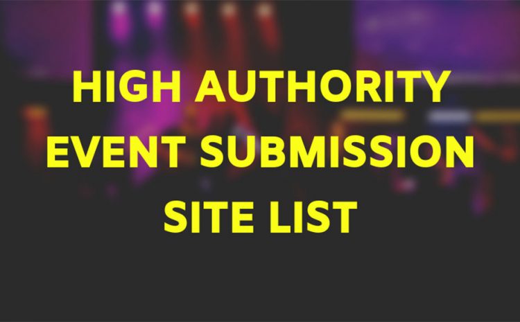 Free Event Submission Site List 2022